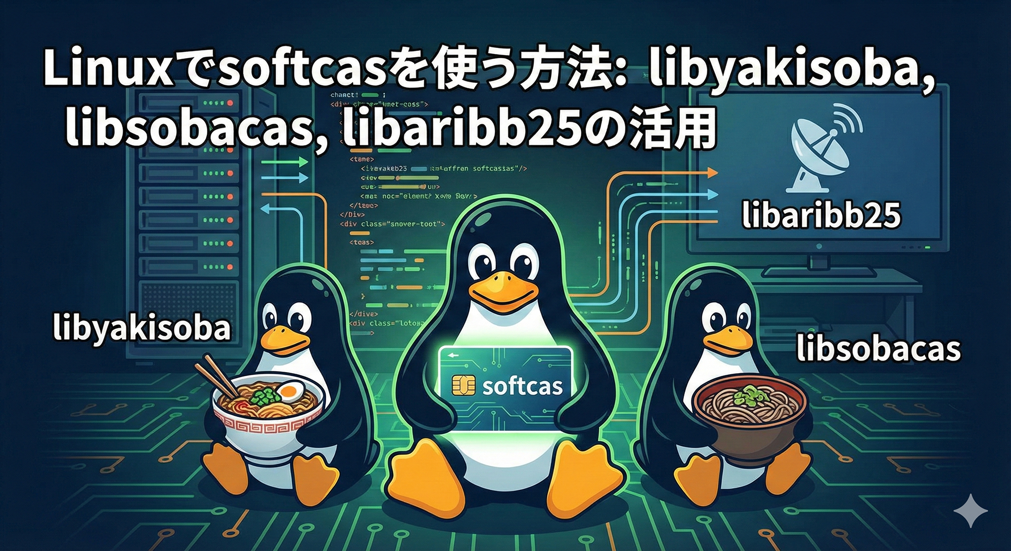 Linuxでsoftcasを使う 録画鯖 libyakisoba libsobacas libaribb25の
